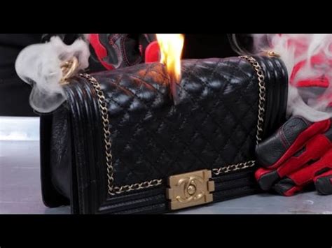 Jeffrey Star SLICES Chanel Bag With Glowing Hot Knife 